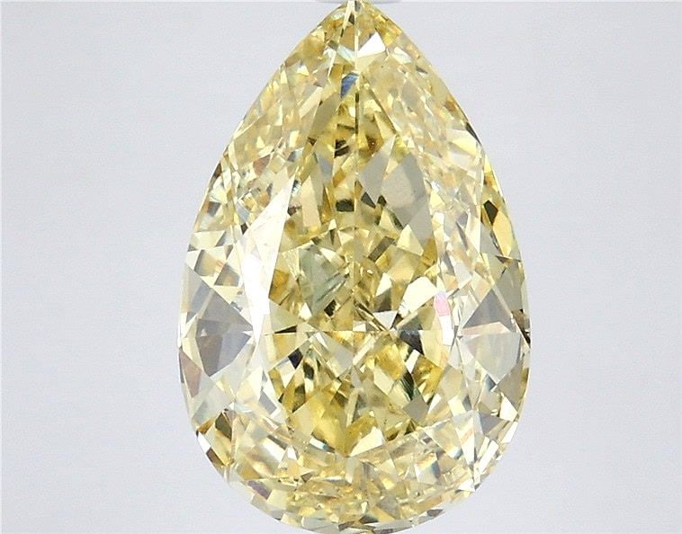 Loose Diamond - PEAR 5.08ct Fancy Intense Yellow VVS2: Loose Diamond - PEAR 5.08ct Fancy Intense Yellow VVS2 Source: This is a real non-mined Diamond that has been grown in a lab Shape: PEAR Carats: 5.08 Color: Fancy Intense Yellow Certification: IGI
