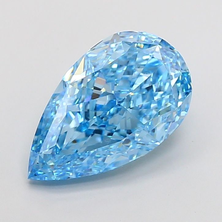 Loose Diamond - PEAR 4.52ct Fancy Vivid Blue VVS2: Loose Diamond - PEAR 4.52ct Fancy Vivid Blue VVS2 Source: This is a real non-mined Diamond that has been grown in a lab Shape: PEAR Carats: 4.52 Color: Fancy Vivid Blue Certification: IGI Video: