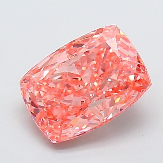 Loose Diamond - CUSHION MODIFIED 2.54ct Fancy Vivid Orangey Pink VS1: Loose Diamond - CUSHION MODIFIED 2.54ct Fancy Vivid Orangey Pink VS1 Source: This is a real non-mined Diamond that has been grown in a lab Shape: CUSHION MODIFIED Carats: 2.54 Color: Fancy Vivid Orang