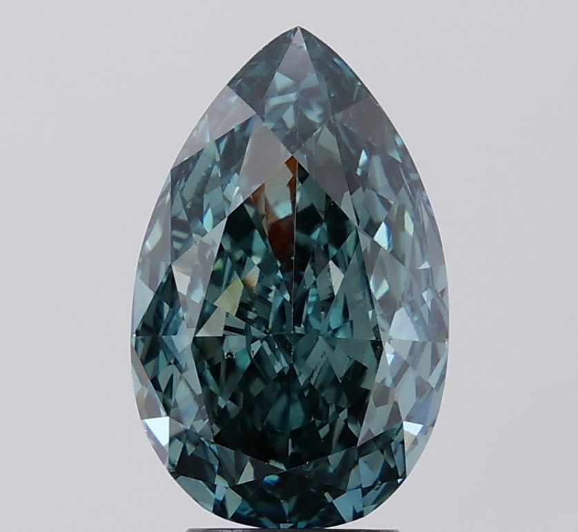 Loose Diamond - PEAR 4.7ct Fancy Vivid Green VS2 (1 of 1)