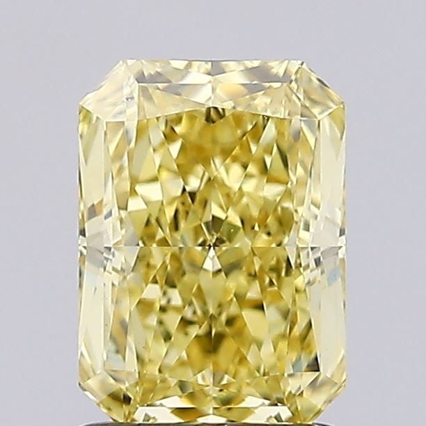 Loose Diamond - RADIANT 1.35ct Fancy Vivid Yellow VS2: Loose Diamond - RADIANT 1.35ct Fancy Vivid Yellow VS2 Source: This is a real non-mined Diamond that has been grown in a lab Shape: RADIANT Carats: 1.35 Color: Fancy Vivid Yellow Certification: IGI Vid