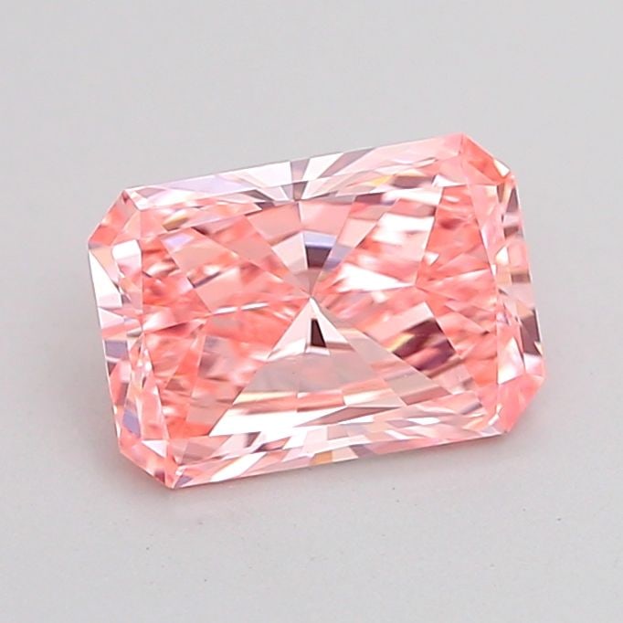 Loose Diamond - RADIANT 1.0ct Fancy Vivid Pink VS1: Loose Diamond - RADIANT 1.0ct Fancy Vivid Pink VS1 Source: This is a real non-mined Diamond that has been grown in a lab Shape: RADIANT Carats: 1.0 Color: Fancy Vivid Pink Certification: IGI Video: