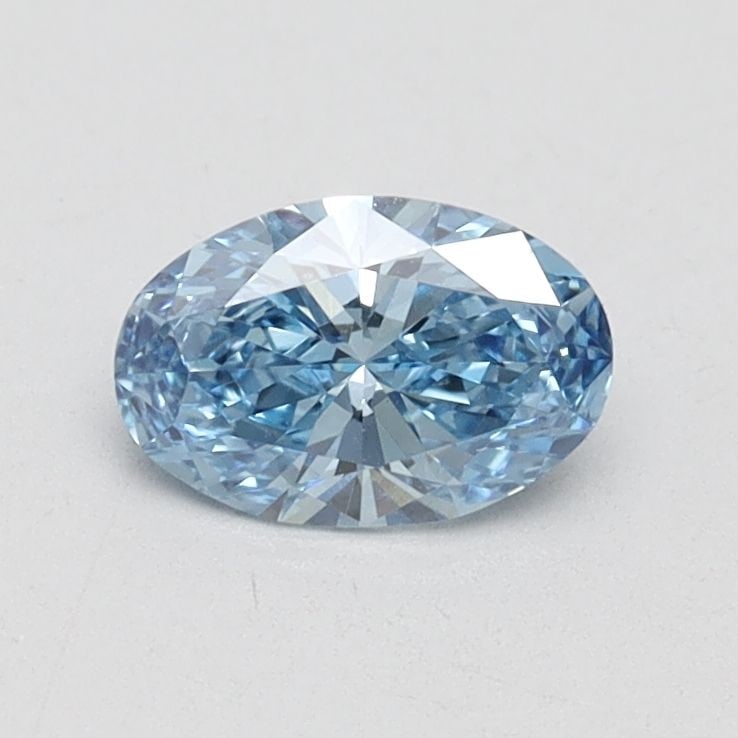 Loose Diamond - OVAL 0.51ct Fancy Vivid Blue VVS2: Loose Diamond - OVAL 0.51ct Fancy Vivid Blue VVS2 Source: This is a real non-mined Diamond that has been grown in a lab Shape: OVAL Carats: 0.51 Color: Fancy Vivid Blue Certification: IGI Video: