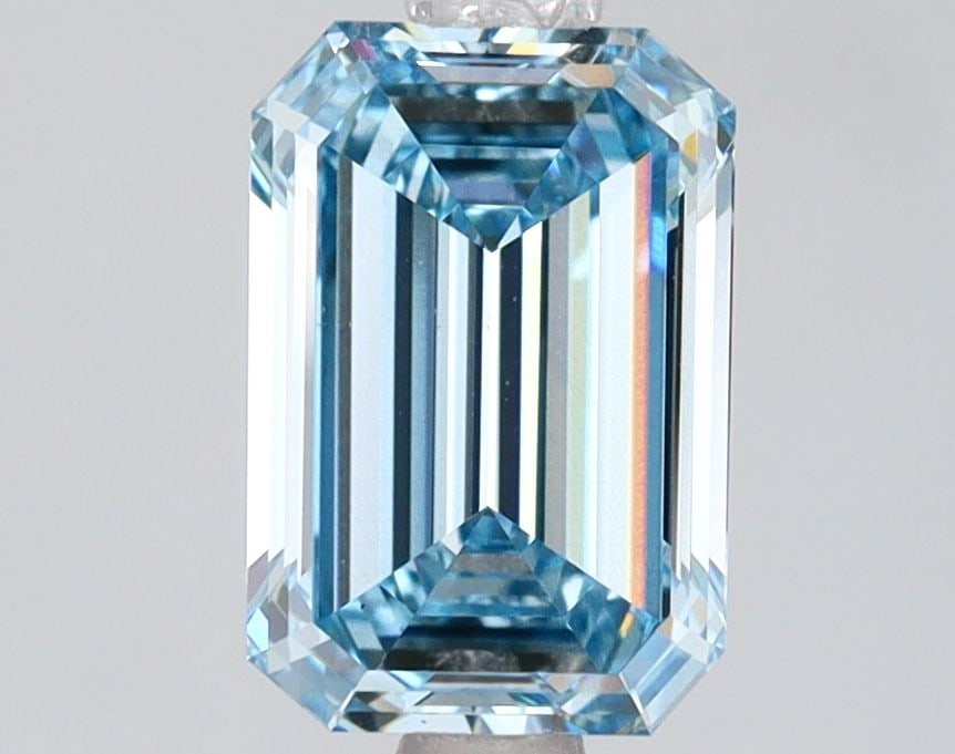 Loose Diamond - EMERALD 1.97ct Fancy Intense Blue VS2: Loose Diamond - EMERALD 1.97ct Fancy Intense Blue VS2 Source: This is a real non-mined Diamond that has been grown in a lab Shape: EMERALD Carats: 1.97 Color: Fancy Intense Blue Certification: IGI