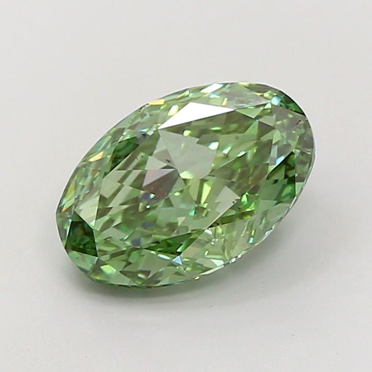 Loose Diamond - OVAL 4.03ct Fancy Vivid Green VS2: Loose Diamond - OVAL 4.03ct Fancy Vivid Green VS2 Source: This is a real non-mined Diamond that has been grown in a lab Shape: OVAL Carats: 4.03 Color: Fancy Vivid Green Certification: IGI Video: