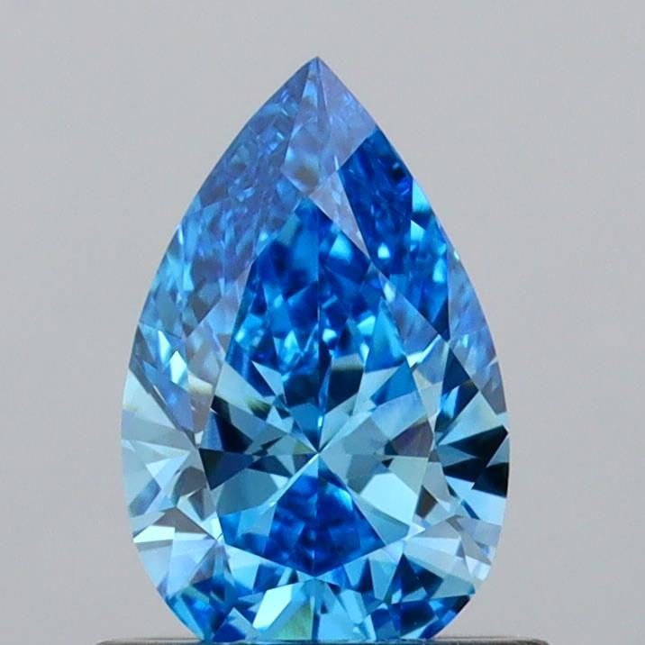 Loose Diamond - PEAR 0.72ct Fancy Vivid Blue VVS2: Loose Diamond - PEAR 0.72ct Fancy Vivid Blue VVS2 Source: This is a real non-mined Diamond that has been grown in a lab Shape: PEAR Carats: 0.72 Color: Fancy Vivid Blue Certification: IGI Video: