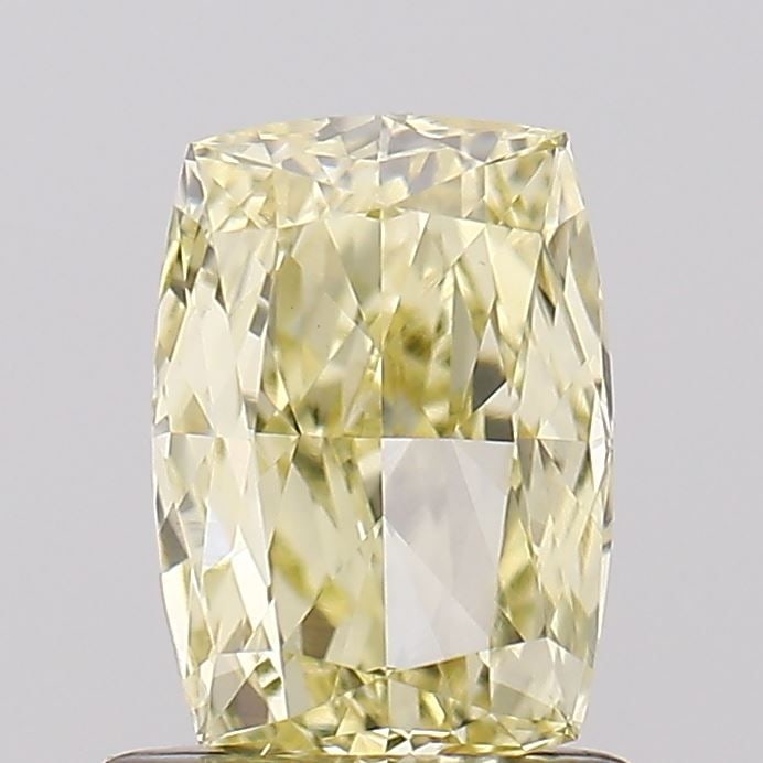 Loose Diamond - CUSHION MODIFIED 1.03ct Fancy Yellow VS1: Loose Diamond - CUSHION MODIFIED 1.03ct Fancy Yellow VS1 Source: This is a real non-mined Diamond that has been grown in a lab Shape: CUSHION MODIFIED Carats: 1.03 Color: Fancy Yellow Certification: I