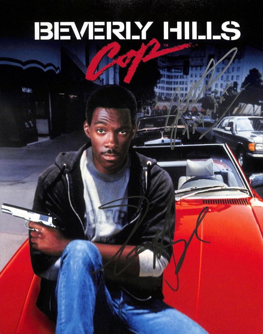 Beckett Authenticated Beverly Hills Cop photo signed by Eddie Murphy and John Ashton (1 of 1)
