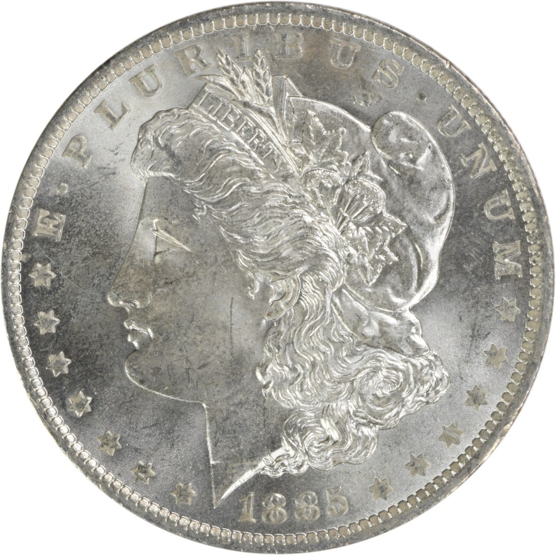 Uncertified 1885-O Morgan Dollar Choice BU Silver Coin (1 of 2)