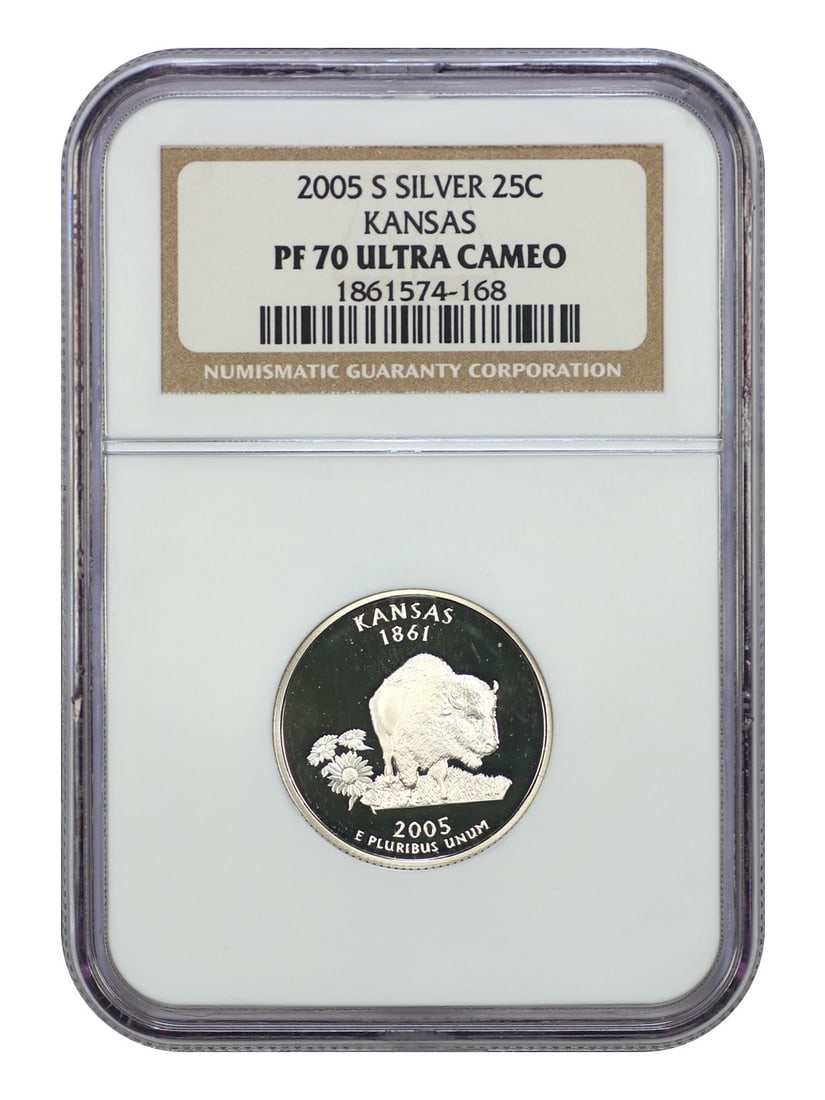 NGC PR70DCAM Silver 2005-S Kansas Quarter Washington 50 States (1 of 2)