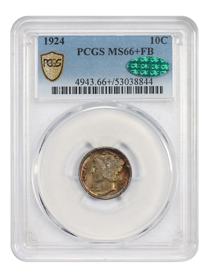 1924 Philadelphia Mercury Dime PCGS CAC MS66+FB (1 of 5)