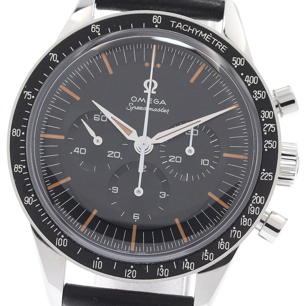 OMEGA Speedmaster Manual Wind Wristwatch First Omega in Space 310.32.40.50.06.001: OMEGA Speedmaster Manual Wind Wristwatch First Omega in Space 310.32.40.50.06.001 This is an OMEGA Speedmaster First Omega in Space wristwatch, model 310.32.40.50.06.001. It features manual winding an