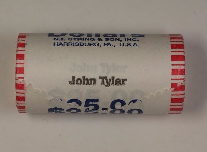 Roll of 25 Uncirculated 2009 John Tyler $1 Presidential Dollars Mint Unknown (1 of 1)