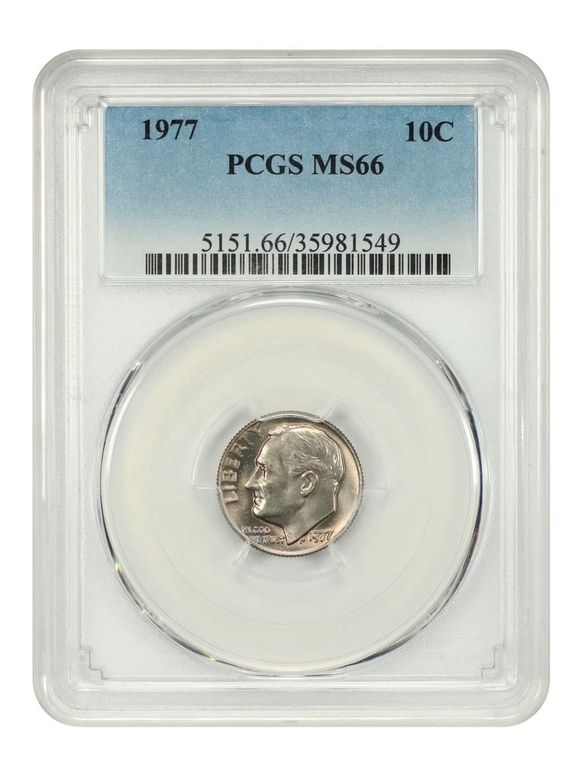 1977 Roosevelt Dime 10C PCGS MS66 Uncirculated Philadelphia Mint (1 of 4)
