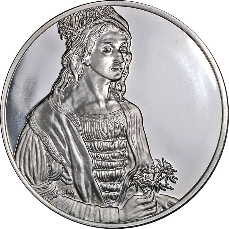 .925 Sterling Silver Treasures of the Louvre Artist Medallion 39 Grams (1 of 2)