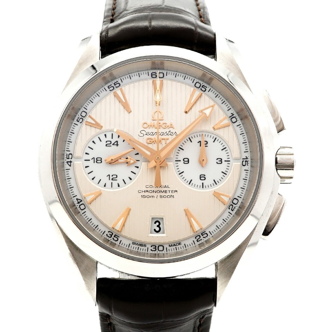 Men's OMEGA Seamaster Aqua Terra Wristwatch 231.13.43.52.02.001: Men's OMEGA Seamaster Aqua Terra Wristwatch 231.13.43.52.02.001 This is a pre-owned OMEGA Seamaster Aqua Terra 231.13.43.52.02.001 men's wristwatch. Crafted in Switzerland, this timepiece combines pre