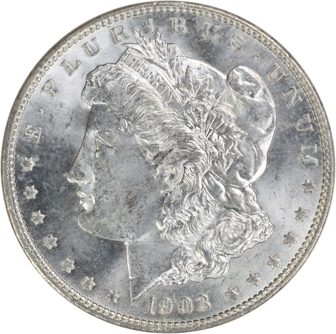 Choice BU 1903-O Silver Morgan Dollar Uncertified US Coin: Choice BU 1903-O Silver Morgan Dollar Uncertified US Coin This is a 1903-O Morgan Silver Dollar from the United States, featuring a choice brilliant uncirculated (BU) grade. Struck at the New Orleans 