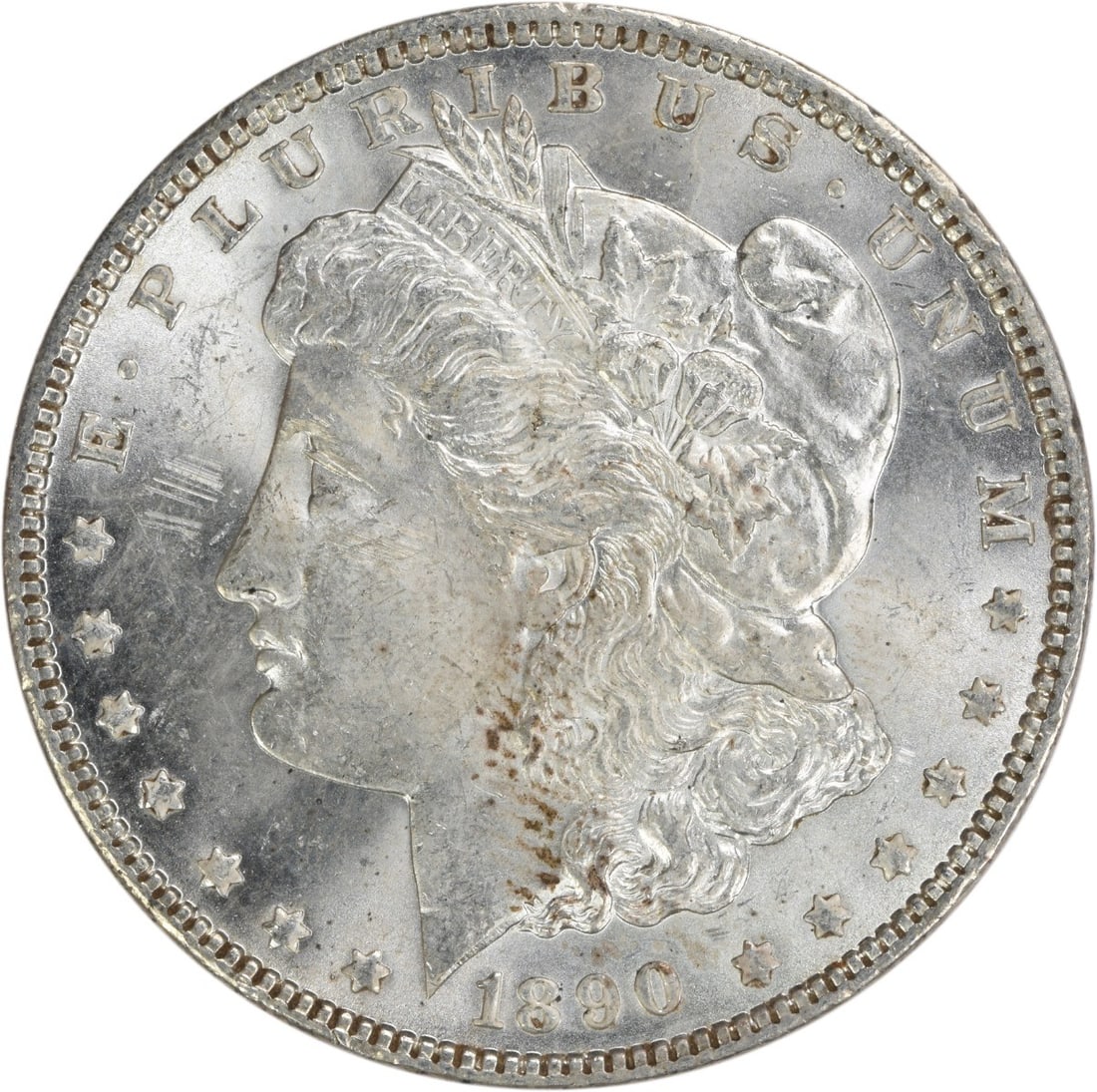 1890 Silver Morgan Dollar Uncirculated Brilliant Condition No Mint Mark (1 of 2)