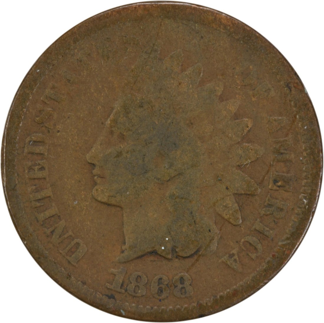 1868 Indian Head Cent G Grade Uncertified 19mm (1 of 2)