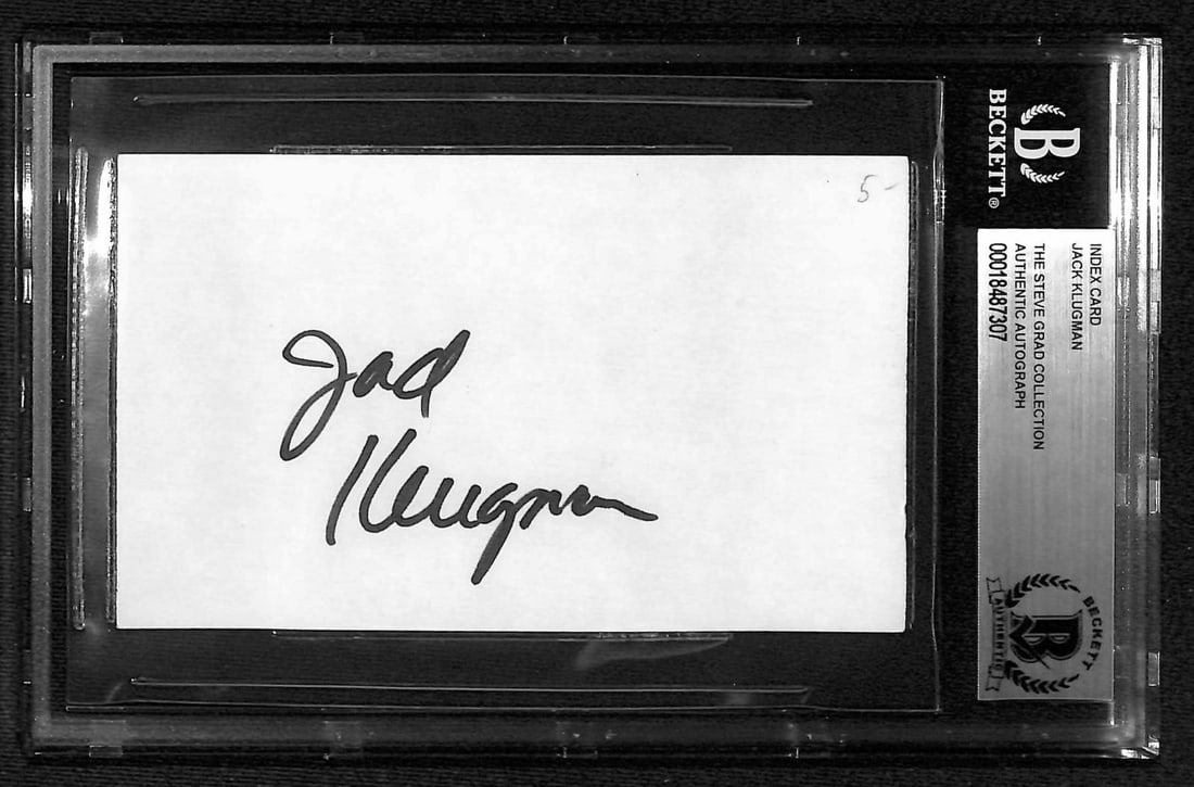 Beckett slabbed Jack Klugman signed index card (1 of 1)