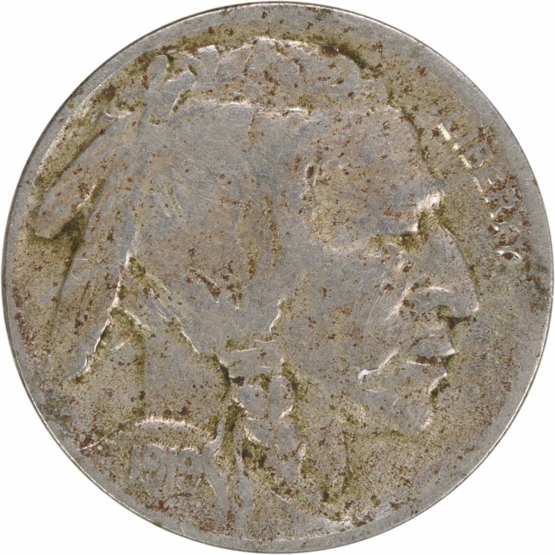 1919-D Buffalo Nickel 5C Circulated Uncertified Coin: 1919-D Buffalo Nickel 5C Circulated Uncertified Coin This 1919-D Buffalo Nickel is a classic piece of American numismatics, showcasing the iconic design by James Earle Fraser. It features a diameter o