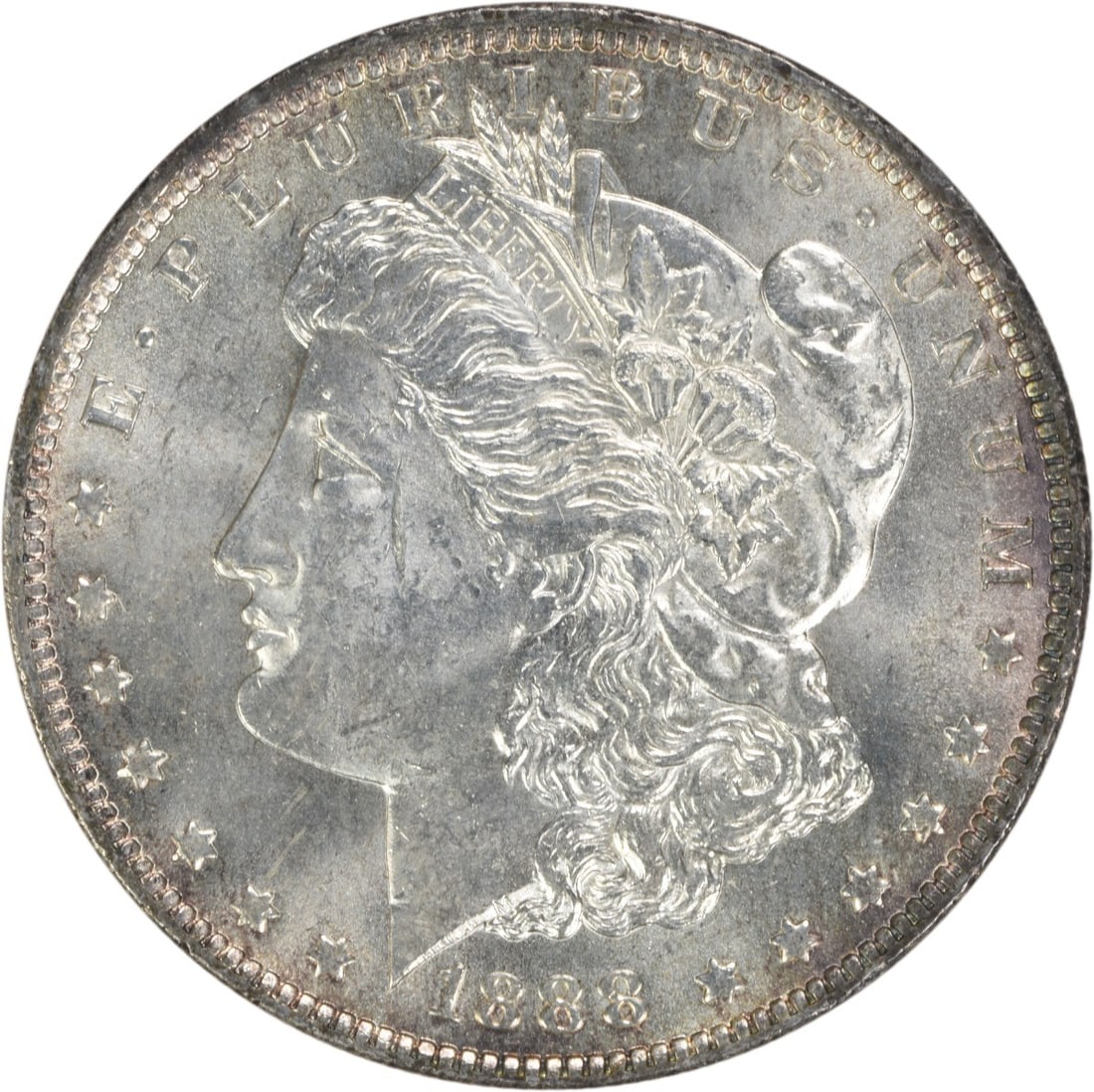 Uncirculated 1888-O Morgan Silver Dollar Brilliant Uncertified US Coin: Uncirculated 1888-O Morgan Silver Dollar Brilliant Uncertified US Coin This is an 1888-O Morgan Silver Dollar from the United States, featuring the New Orleans mint mark. The coin is uncirculated and 