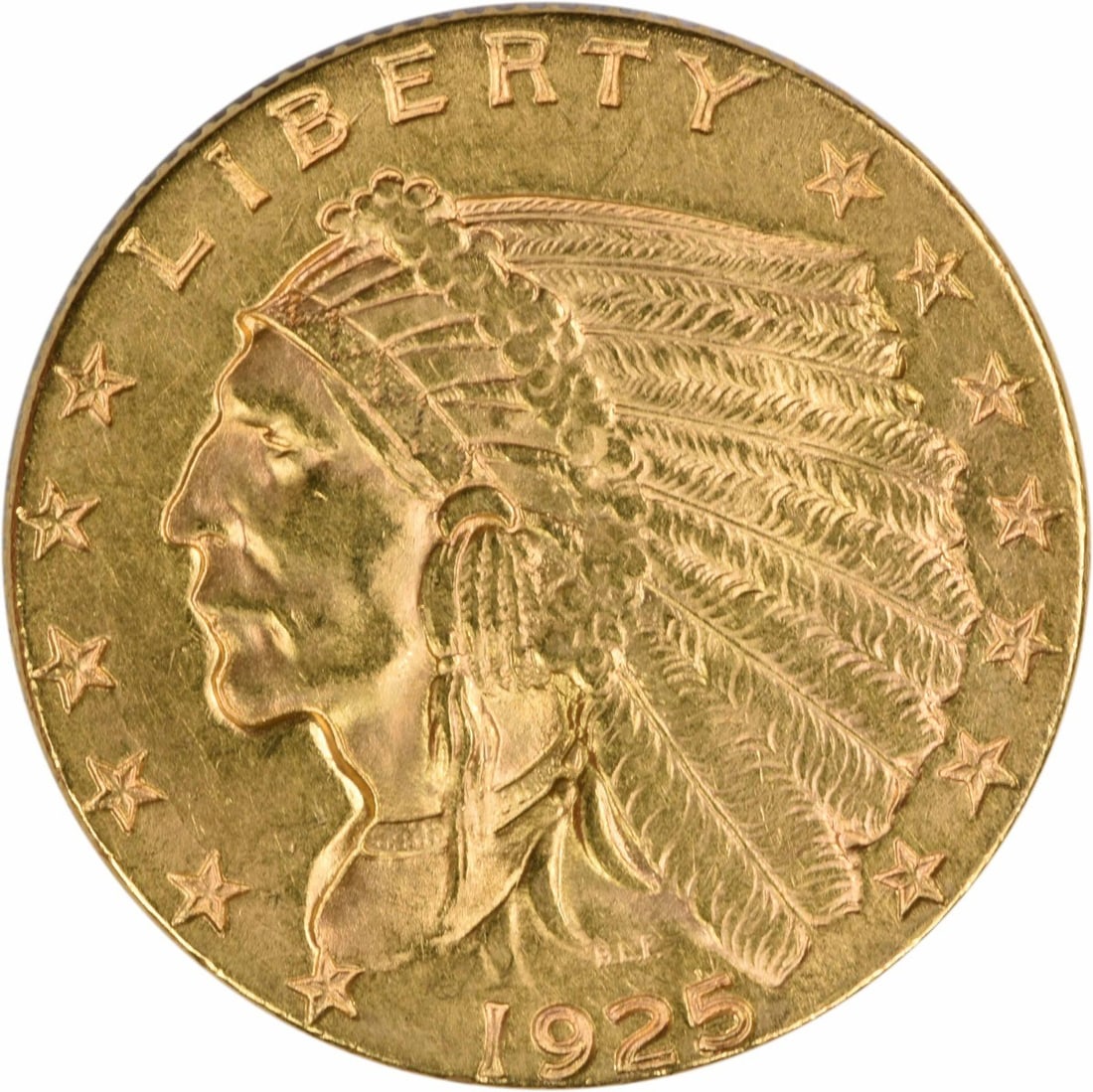 1925 Denver $2.50 Indian Gold Coin AU About Uncirculated Uncertified (1 of 2)