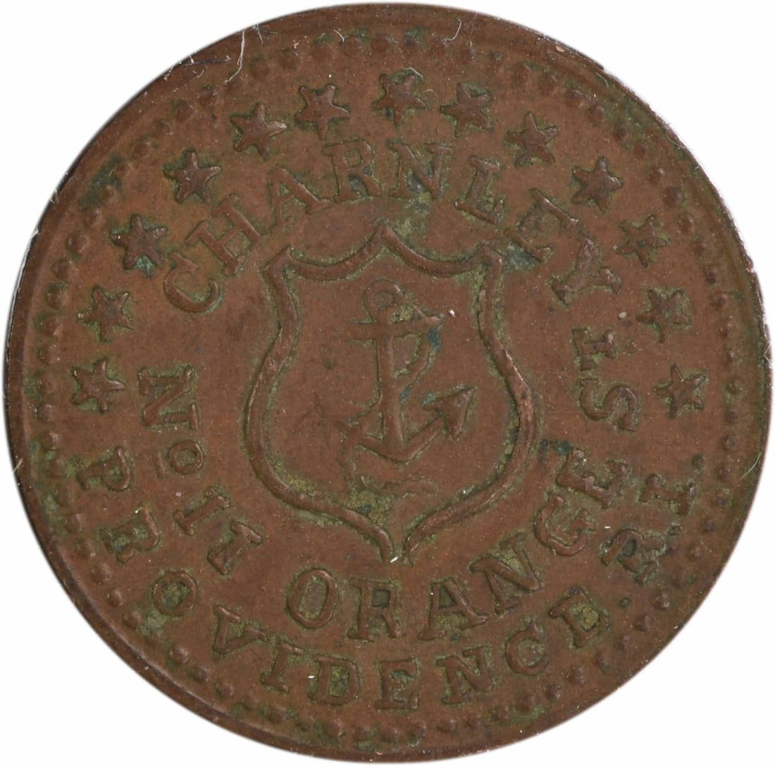 Civil War Store Card Charnley RI-700-C 1863 Token EF (1 of 2)