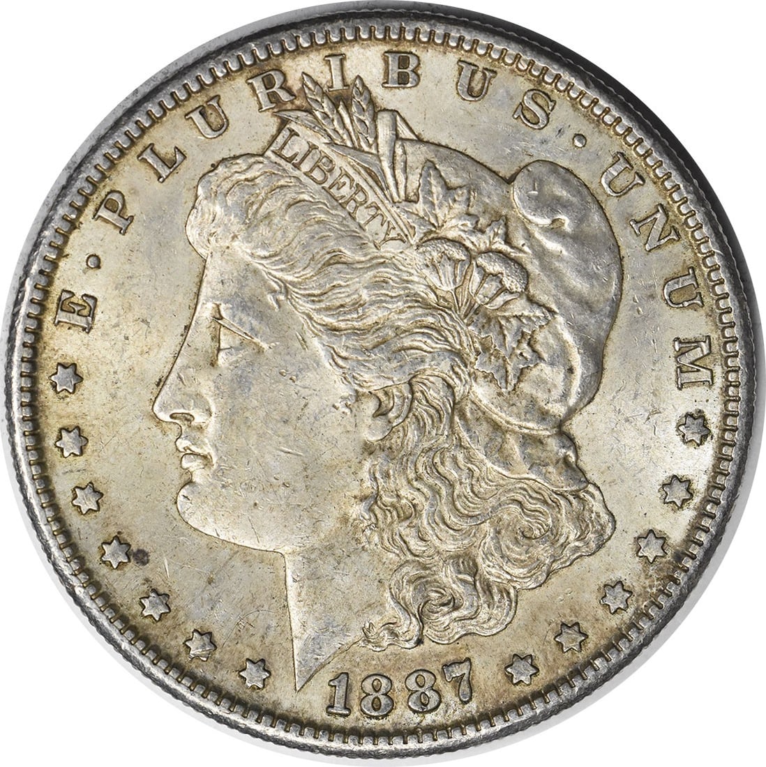 1887-S Morgan Silver Dollar AU Uncertified San Francisco Coin: 1887-S Morgan Silver Dollar AU Uncertified San Francisco Coin This 1887-S Morgan Silver Dollar is a remarkable piece of numismatic history. Struck at the San Francisco mint, this coin features a compo
