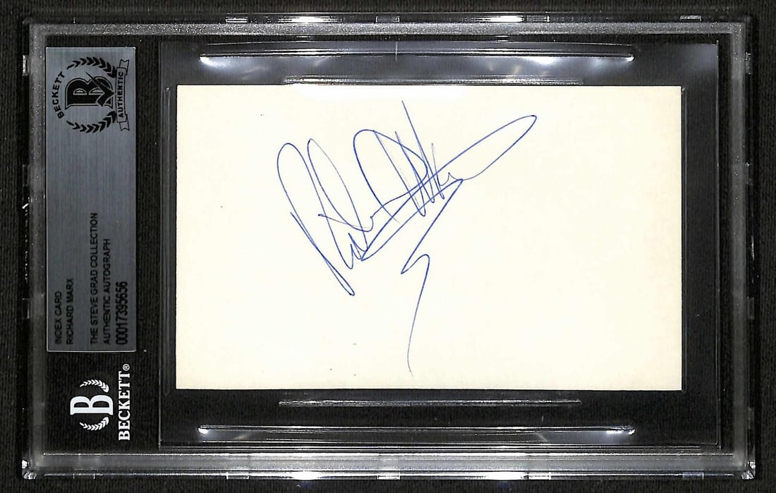 Beckett slabbed Richard Marx signed index card (1 of 1)