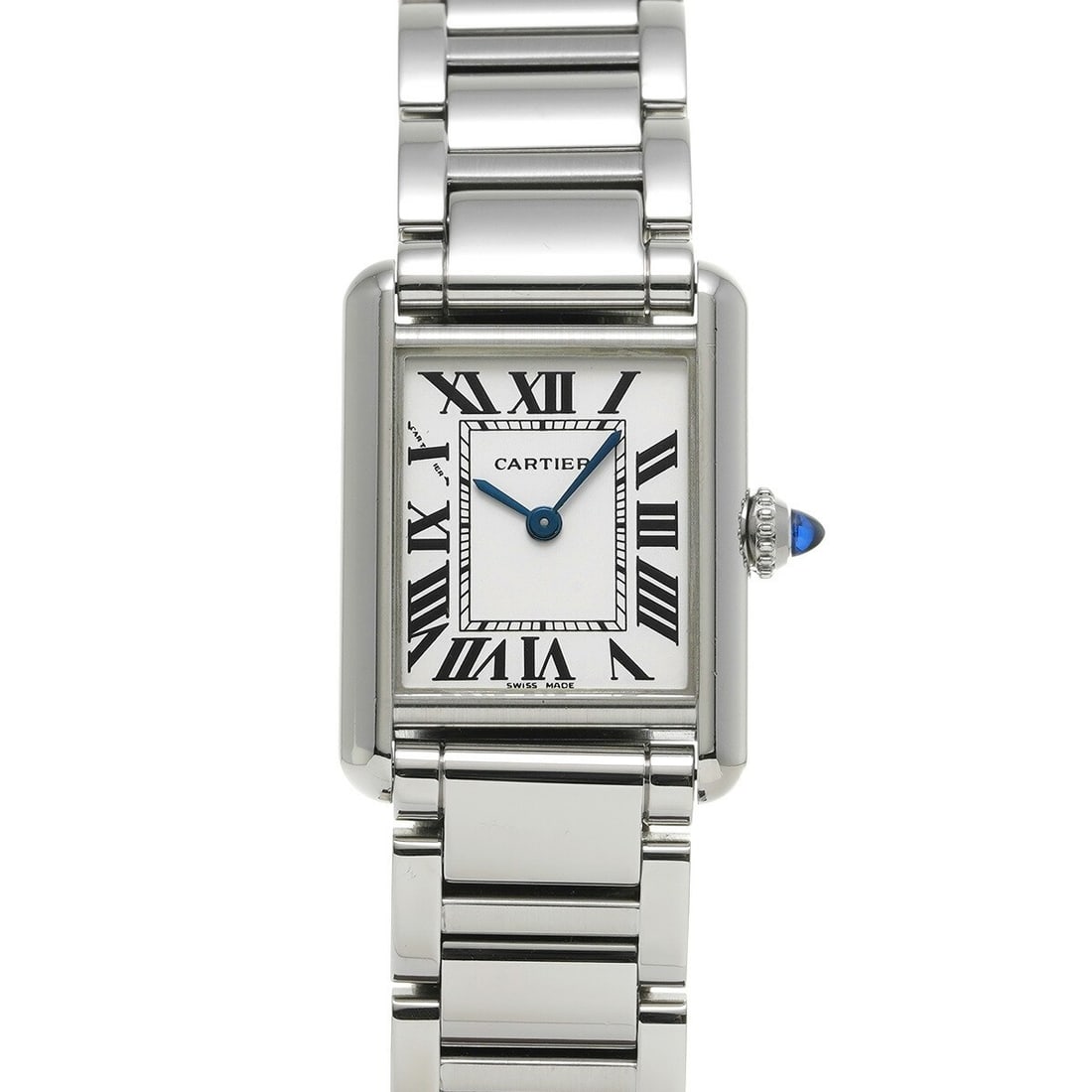 Cartier Tank Must SM Ladies Quartz Stainless Steel Watch: Cartier Tank Must SM Ladies Quartz Stainless Steel Watch This vintage Cartier Tank Must SM WSTA0051 is a quartz wristwatch designed for women. It features a silver dial and a stainless steel case, off