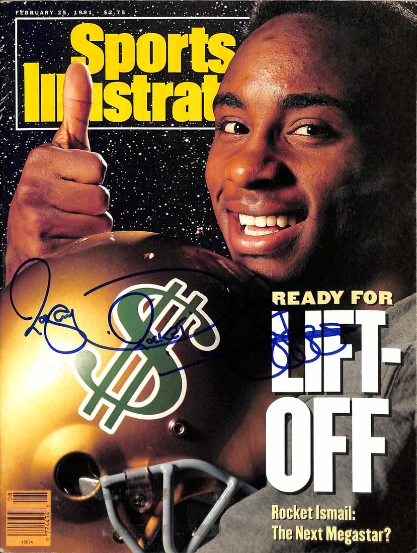 Rocket Ismail Signed Sports Illustrated Feb 25 1991 Beckett Authenticated (1 of 1)