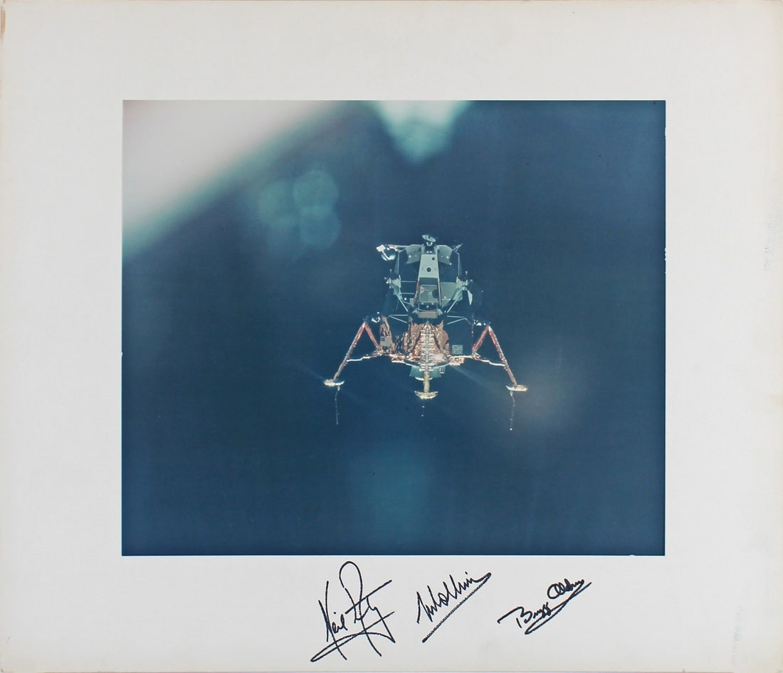 Beckett Apollo 11 astronaut trio signed matted photo 10.75x13.45 (1 of 10)