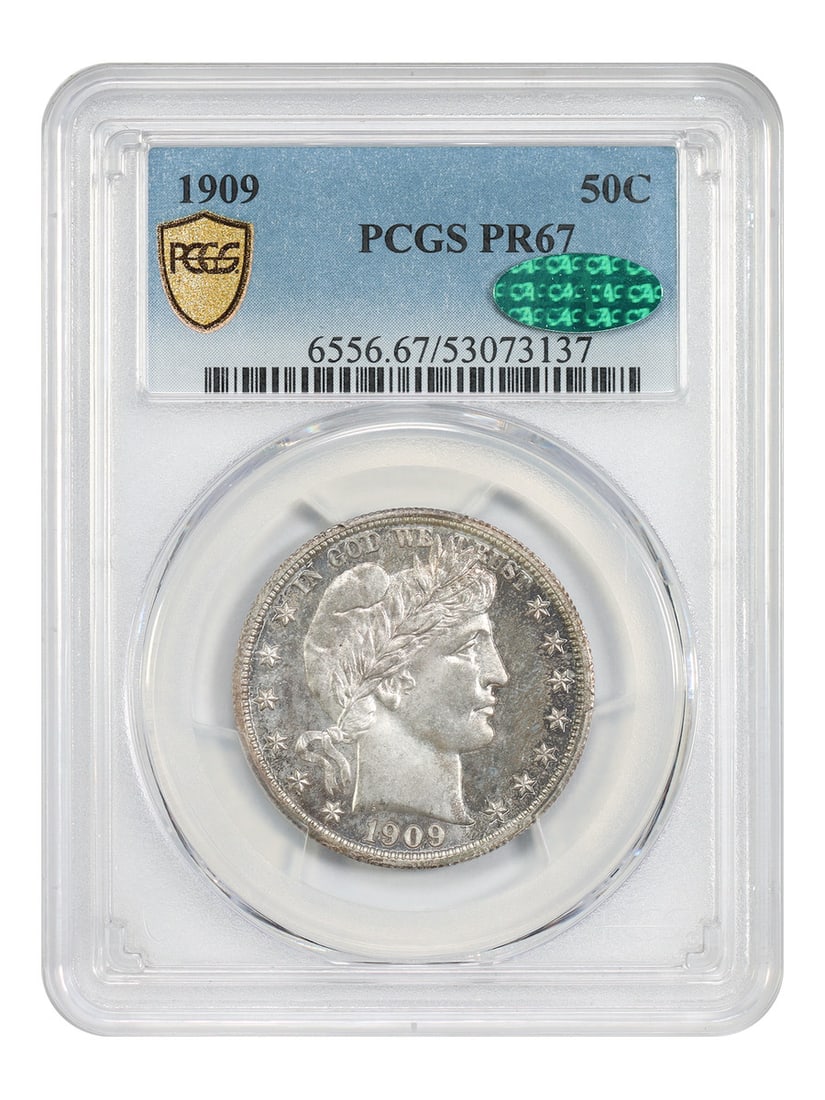 1909 Barber Half Dollar Proof 50C PCGS CAC PR67 (1 of 7)