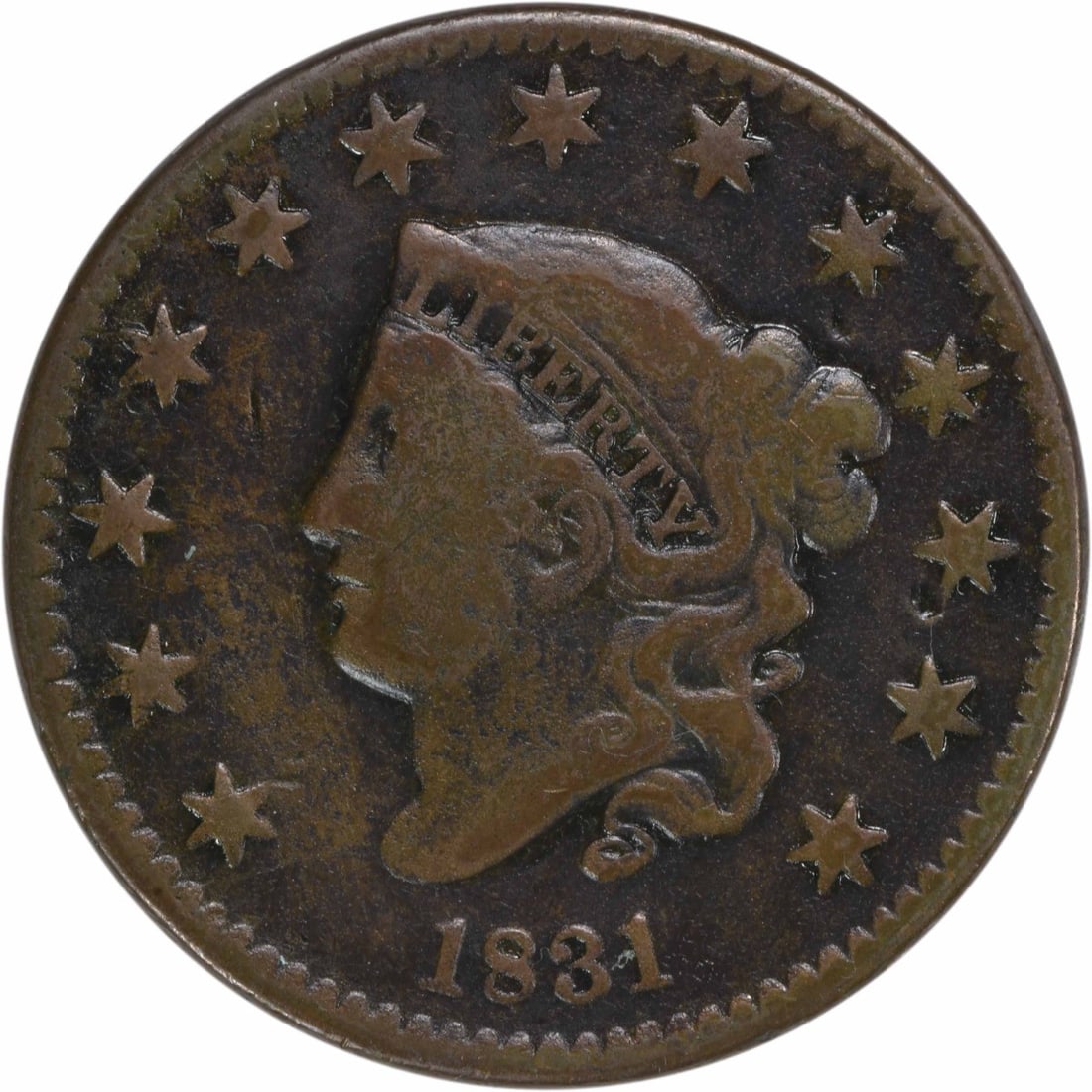 1831 Large Cent Coronet Head VG Uncertified Copper Coin: 1831 Large Cent Coronet Head VG Uncertified Copper Coin Discover a historic 1831 Large Cent featuring large letters, a notable piece for any coin collector. This circulated coin, minted in Philadelphi