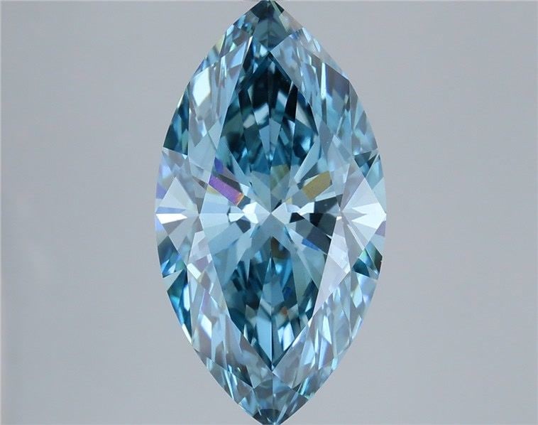Loose Diamond - MARQUISE 5.03ct Fancy Vivid Blue VS2: Loose Diamond - MARQUISE 5.03ct Fancy Vivid Blue VS2 Source: This is a real non-mined Diamond that has been grown in a lab Shape: MARQUISE Carats: 5.03 Color: Fancy Vivid Blue Certification: IGI Video