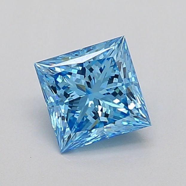 Loose Diamond - PRINCESS 0.82ct Fancy Vivid Blue VS1: Loose Diamond - PRINCESS 0.82ct Fancy Vivid Blue VS1 Source: This is a real non-mined Diamond that has been grown in a lab Shape: PRINCESS Carats: 0.82 Color: Fancy Vivid Blue Certification: IGI Video