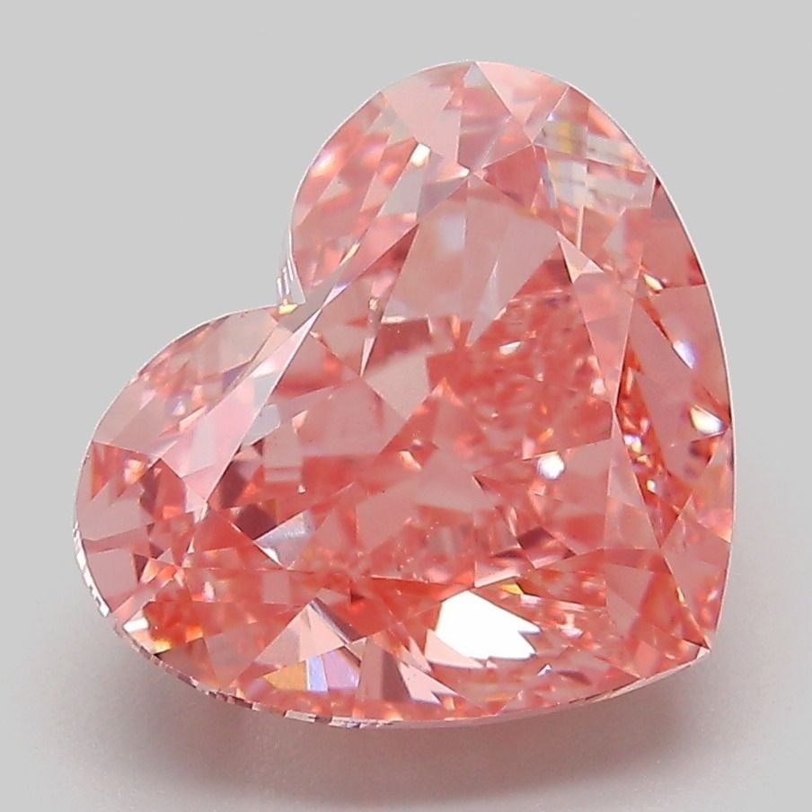 Loose Diamond - HEART 5.24ct Fancy Vivid Pink VS1: Loose Diamond - HEART 5.24ct Fancy Vivid Pink VS1 Source: This is a real non-mined Diamond that has been grown in a lab Shape: HEART Carats: 5.24 Color: Fancy Vivid Pink Certification: IGI Video: