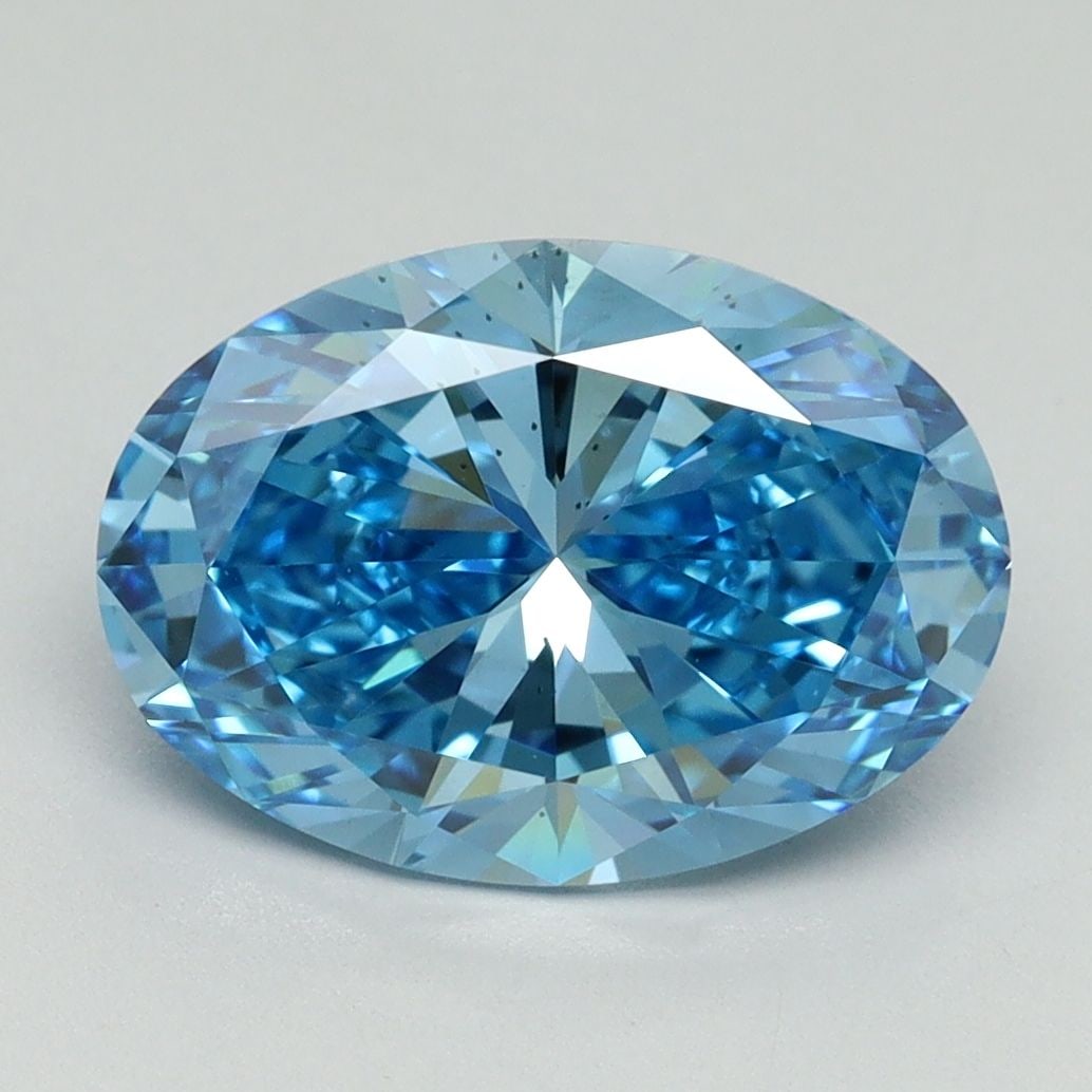 Loose Diamond - OVAL 3.11ct Fancy Vivid Blue VS2: Loose Diamond - OVAL 3.11ct Fancy Vivid Blue VS2 Source: This is a real non-mined Diamond that has been grown in a lab Shape: OVAL Carats: 3.11 Color: Fancy Vivid Blue Certification: IGI Video:
