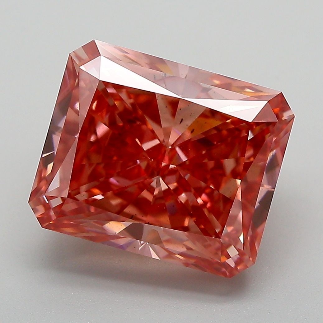 Loose Diamond - RADIANT 6.38ct Fancy Vivid Pink VS2: Loose Diamond - RADIANT 6.38ct Fancy Vivid Pink VS2 Source: This is a real non-mined Diamond that has been grown in a lab Shape: RADIANT Carats: 6.38 Color: Fancy Vivid Pink Certification: IGI Video: