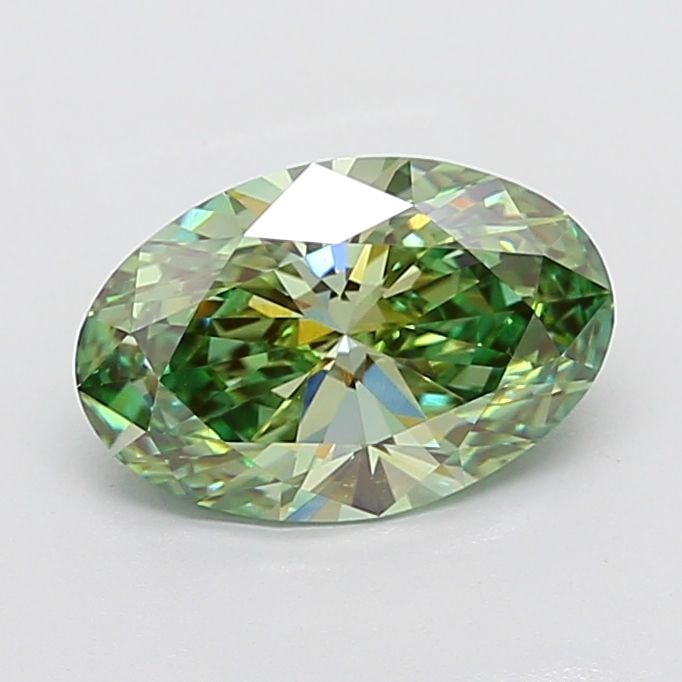 Loose Diamond - OVAL 3.0ct Fancy Intense Green VVS1: Loose Diamond - OVAL 3.0ct Fancy Intense Green VVS1 Source: This is a real non-mined Diamond that has been grown in a lab Shape: OVAL Carats: 3.0 Color: Fancy Intense Green Certification: IGI Video: