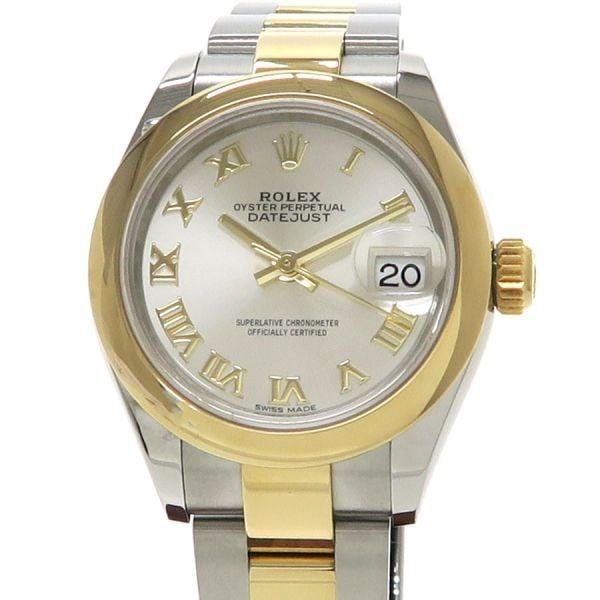 Rolex 279163 Two Tone Ladies Datejust Automatic Watch 28mm Box: Rolex 279163 Two Tone Ladies Datejust Automatic Watch 28mm Box This pre-owned Rolex Datejust 28mm women's wristwatch showcases a refined two-tone design crafted from stainless steel and yellow gold. I