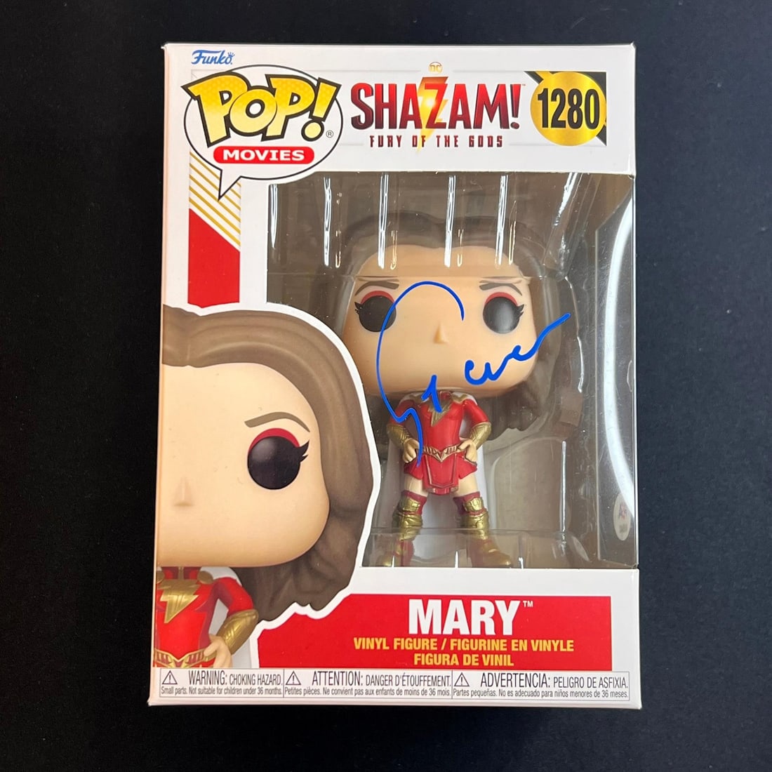 PSA DNA authenticated Grace Caroline Currey signed Funko Pop Shazam #1280 (1 of 2)