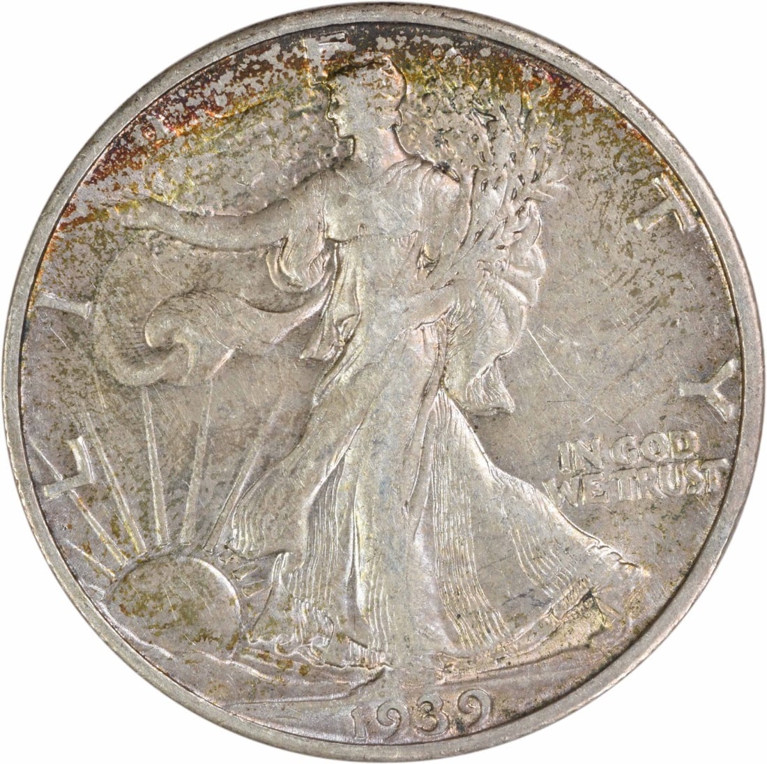 1939 San Francisco Walking Liberty Half Dollar Silver Coin EF Uncertified: 1939 San Francisco Walking Liberty Half Dollar Silver Coin EF Uncertified This 1939-S Walking Liberty Half Dollar is a circulated coin featuring the iconic Liberty Walking design by Adolph Alexander W