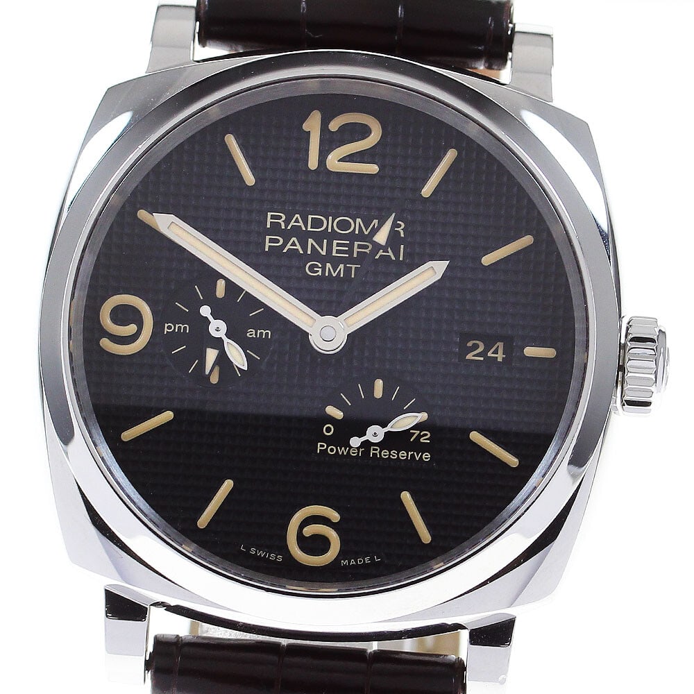 PANERAI Radiomir 1940 GMT Power Reserve PAM00628 Men's Watch: PANERAI Radiomir 1940 GMT Power Reserve PAM00628 Men's Watch This is a Panerai Radiomir 1940 GMT Power Reserve wristwatch, model PAM00628, designed for men. Manufactured in Switzerland, this timepiece