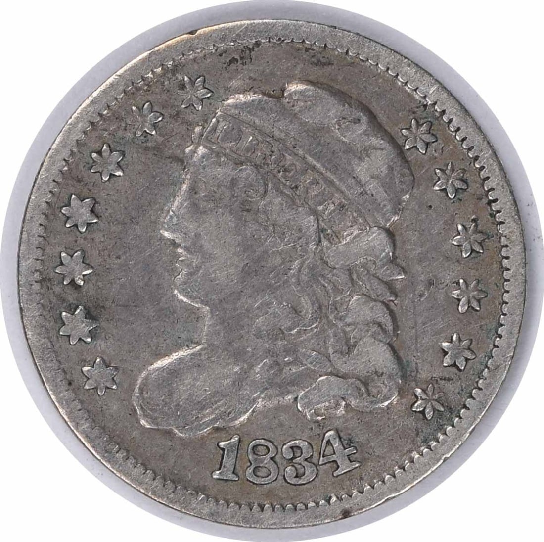 1834 Capped Bust Silver Half Dime VF Uncertified 15.90mm (1 of 2)