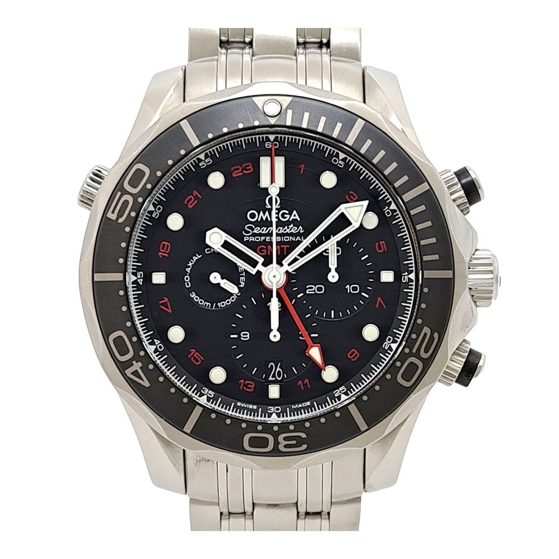 Omega Men's Seamaster Diver GMT Chronograph 300M 212.30.44.52.01.001 Watch (1 of 8)