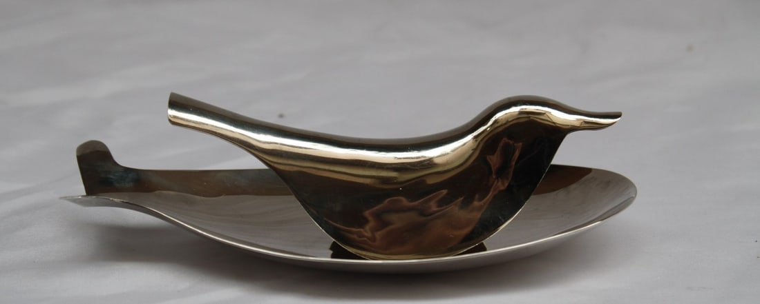 Art Deco Alan Adler Sterling Silver Fish and Bird Set of 2 (1 of 6)