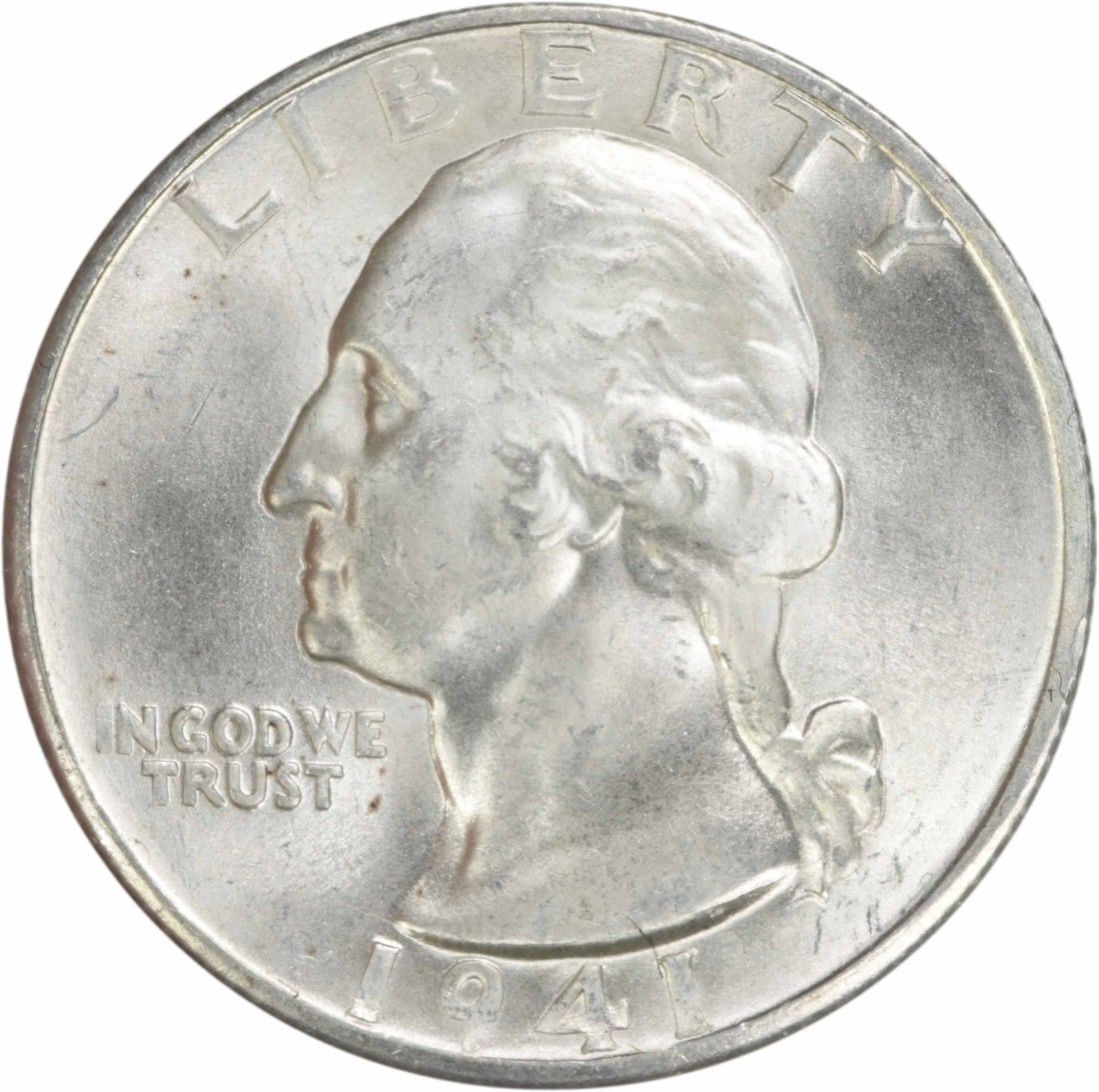 1941-D Silver Washington Quarter Choice BU+ Uncertified (1 of 2)