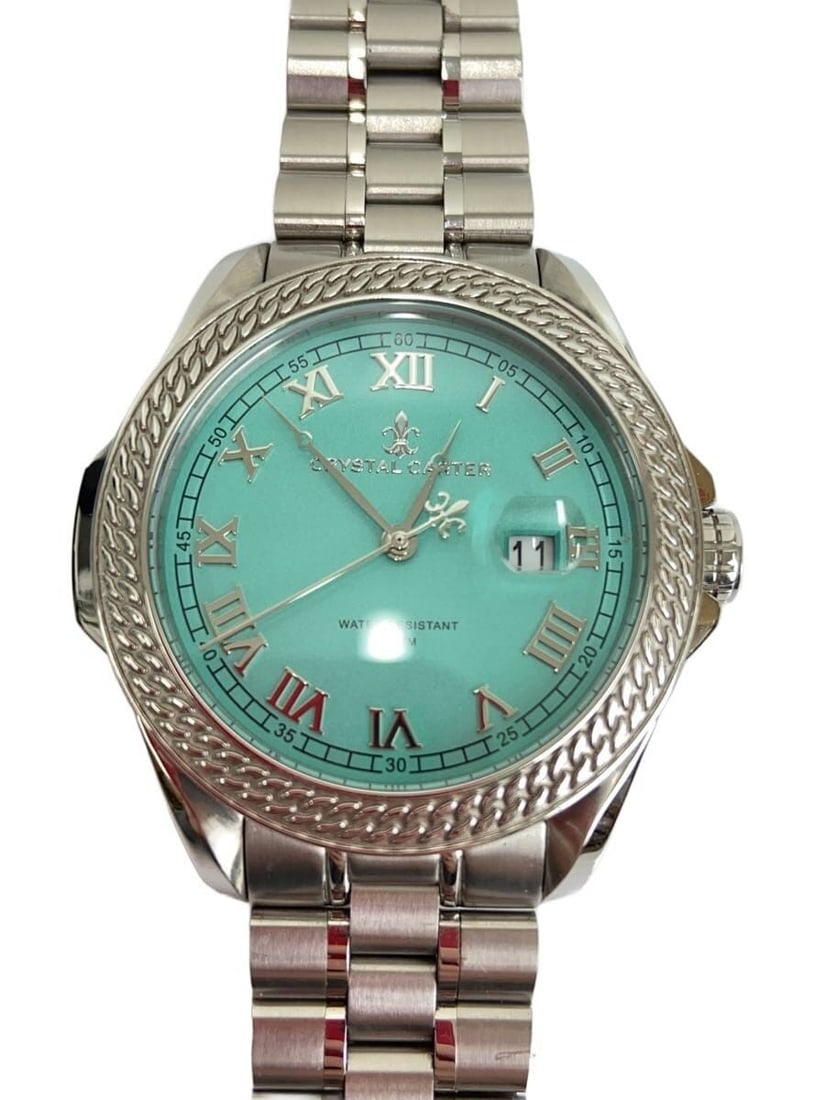 Crystal Carter FX2-8573GD-04 Silver Men's Wristwatch (1 of 7)